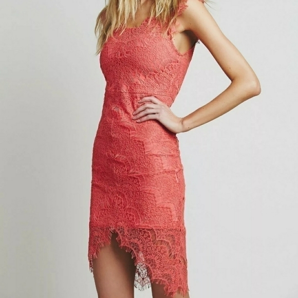 FREE People Peekaboo Lace Slip Dress sz. Small - Picture 3 of 11